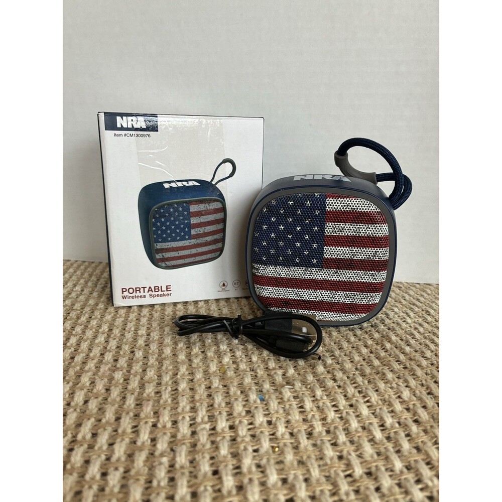NRA Portable Bluetooth Wireless Speaker with Charging Cables-PATRIOTIC